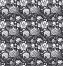 Printed Wafer Paper - Black Flowers